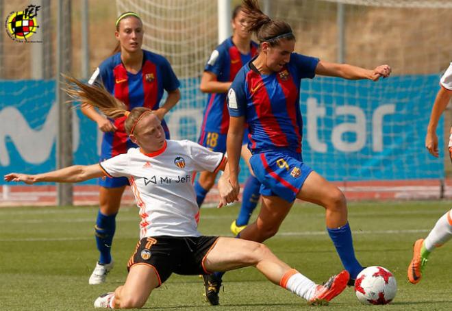 Una gran primera mitad de las catalanas noquea a las valencianistas. (Foto: RFEF)