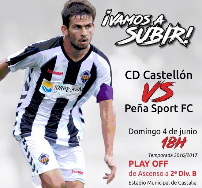 Cartel del partido (Foto: CD Castellón).