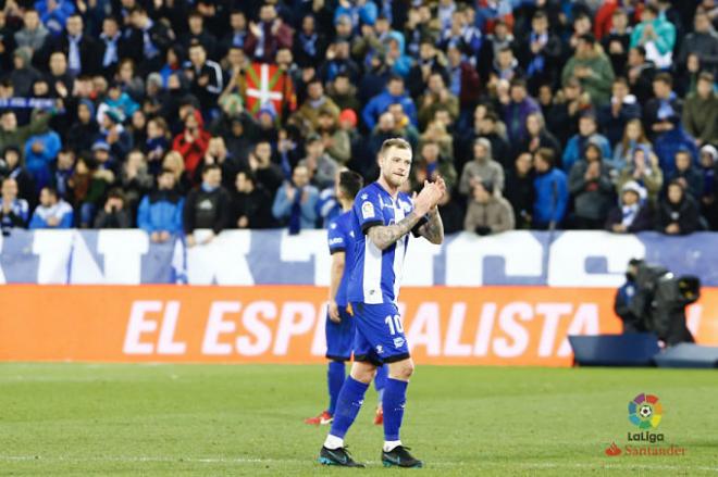 Guidetti agradece el apoyo de Mendizorroza (Foto: LaLiga).