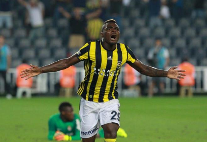 Emmanuel Emenike, delantero del Olympiacos que puede convertirse en el sustituto de Arouna Koné en el Sivasspor si se marcha al Levante UD.