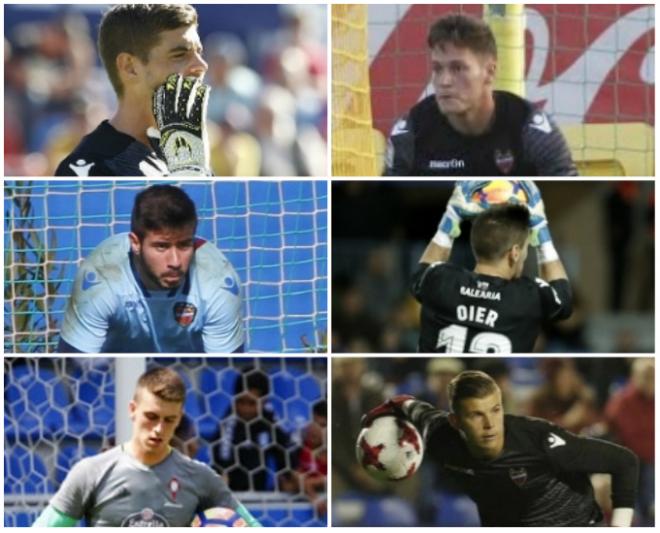 Raúl Fernández, Remiro, Koke, Oier Olazabal, Iván Villar y Langerak, seis porteros en dos años en el Levante UD.