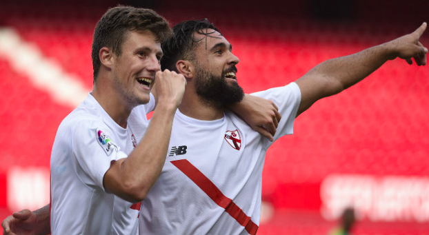 Ivi celebrando un gol la pasada campaña.