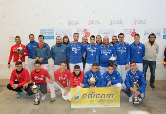 Finalistes de diumenge del Trofeo Edicom, primera i juvenils