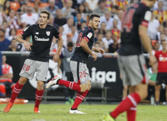 Aduriz ya marcó en Mestalla contra el Valencia (Foto: LaLiga).