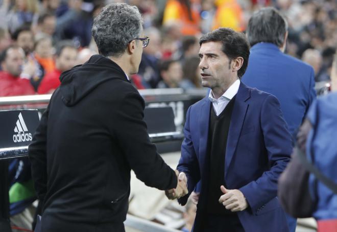 Marcelino contra el Espanyol (Foto: David González).