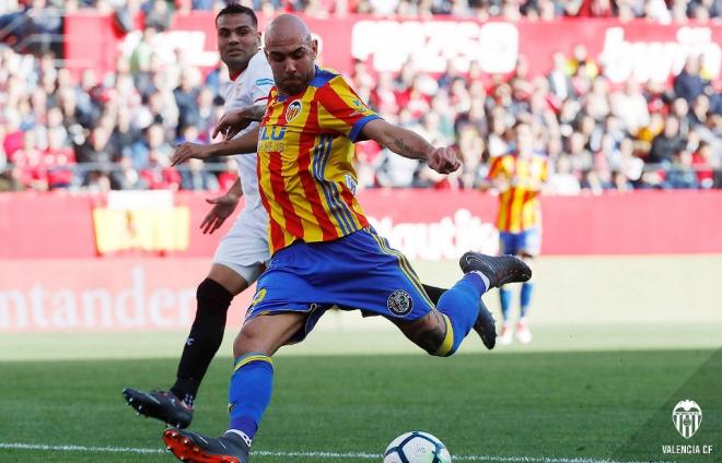 Zaza fue titular contra el Sevilla (Foto: Valencia CF).