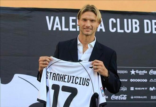 Stankevicius en el Valencia CF.