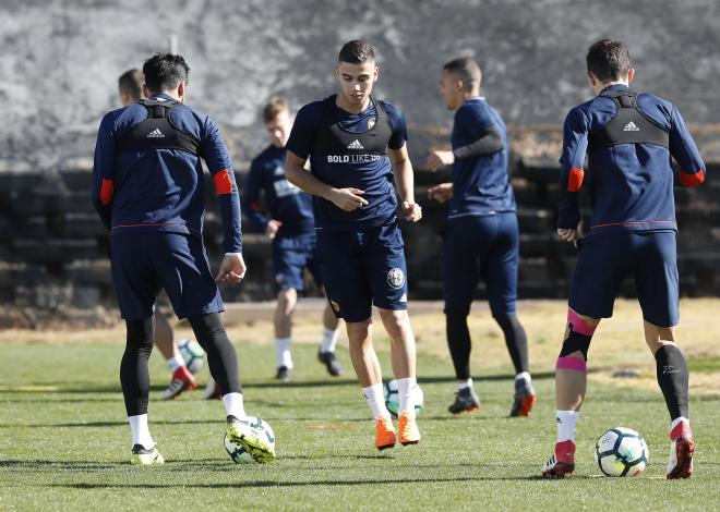 Andreas en el calentamiento. (Foto: Alberto Iranzo)