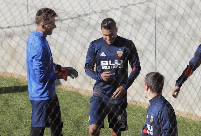 Murillo durante un entrenamiento. (Foto: D. González)