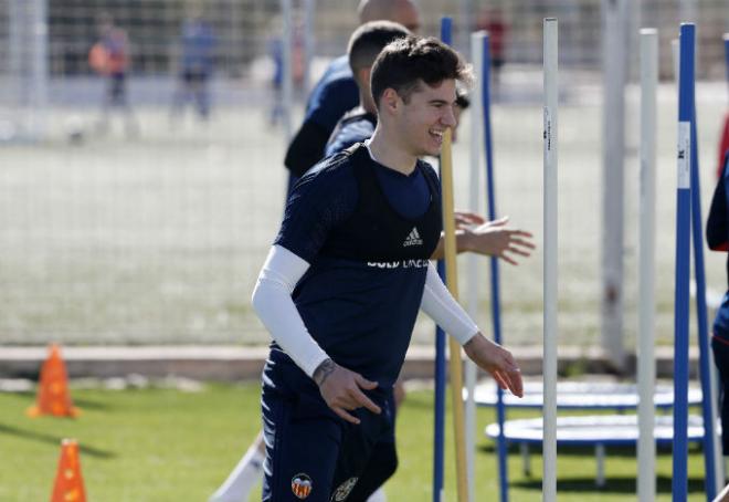 El gallego en el entrenamiento. (Foto: David González)