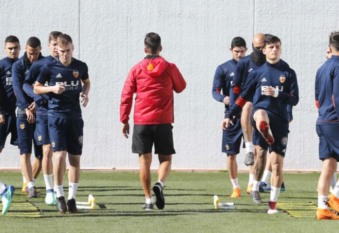 Lato y Guillamón, las novedades en el entrenamiento. (Foto: David González)