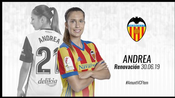 El Valencia CF Femenino Renueva a Andrea Hasta Junio de 2019
