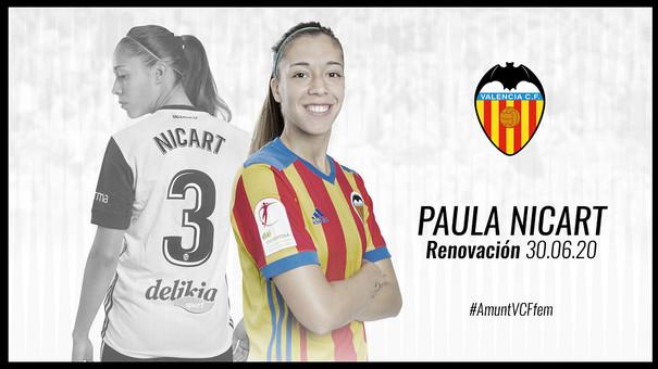 Paula Nicart llegó al Valencia en 2014 con 19 años.