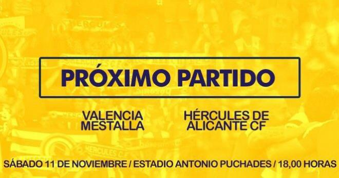 El partido es el sábado a las 18 horas (Foto: @cfhercules).