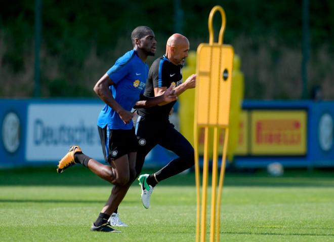 El francés entrenando con el Inter.