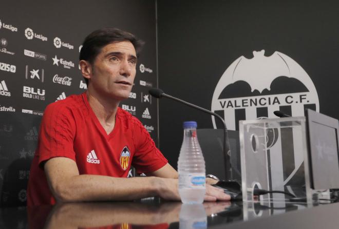 Marcelino en sala de prensa.