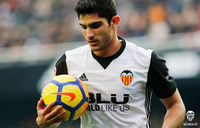 Guedes ha marcado cuatro goles esta temporada (Foto: Valencia CF).