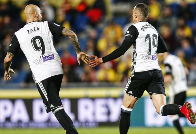 Rodrigo y Zaza, la tercera dupla más goleadora de la Liga.