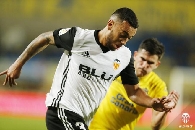 Vezo durante el partido contra Las Palmas. (Foto: Lázaro de la Peña / Valencia CF)