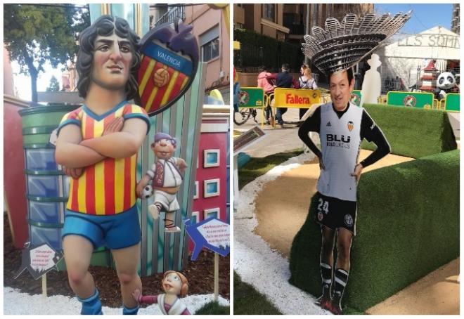 Kempes y Lim, dos de los ninots que arderán estas Fallas.