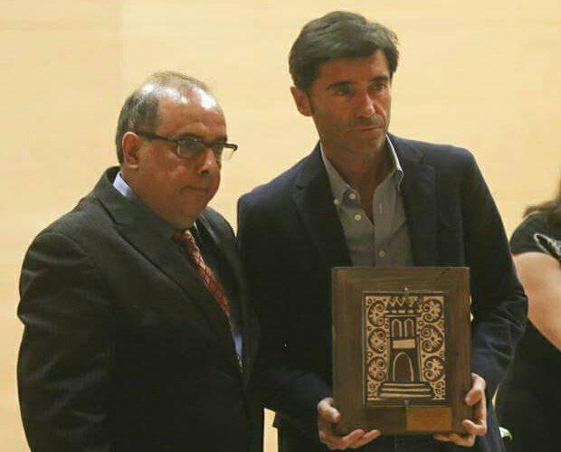 Marcelino en la gala 'Los Valores del Deporte' de Paterna.