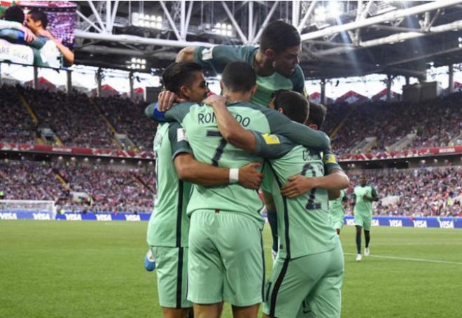 Portugal celebra el primer gol. (Foto: FIFA)