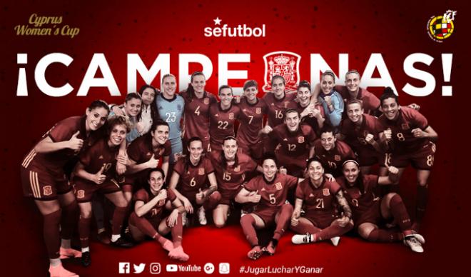 La Selección española femenina, campeona de la Cyprus Cup 2018 (Sefutbol).