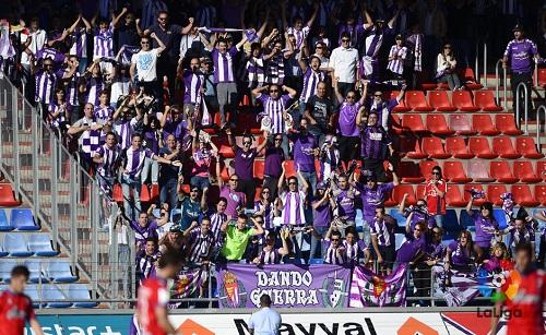 Aficionados del Real Valladolid, durante un partido.
