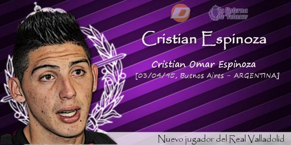 Cristian Espinoza, nuevo jugador del Real Valladolid para los cinco próximos meses.