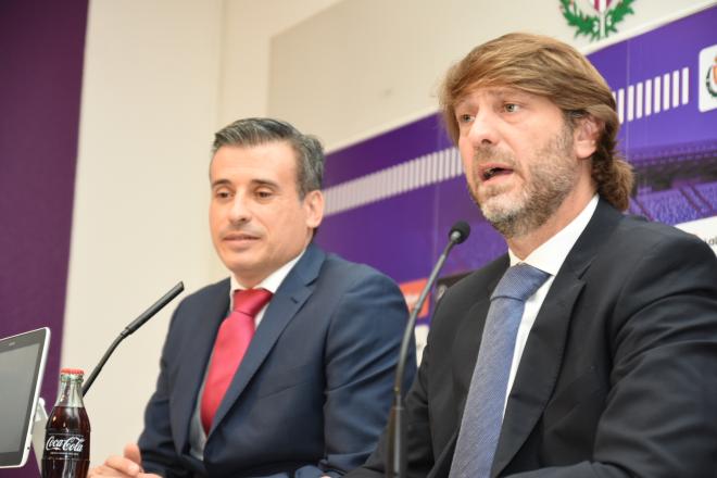 Gómez y Suárez, en la presentación de la dirección deportiva.