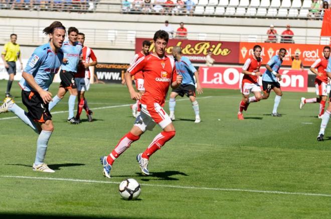 Sergio Escudero, en un partido con el Real Murcia.