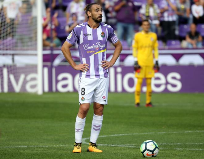 Borja Fernández, durante un partido con el Real Valladolid (Foto: Andrés Domingo).