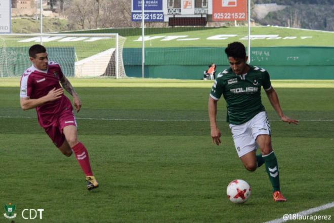 Santy Samanes, ante el CD Toledo, en el Salto del Caballo.