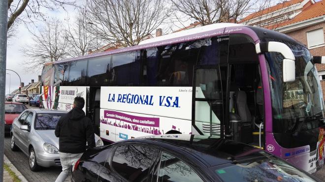 Imagen del autobús oficial del Real Valladolid.