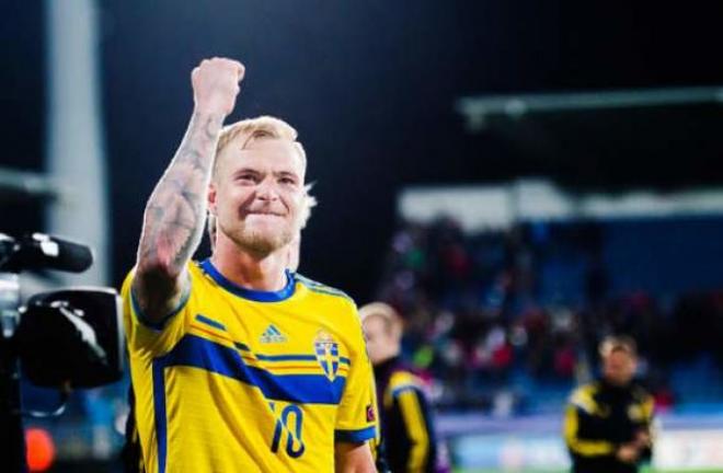 Guidetti volverá a vestir la camiseta de Suecia.