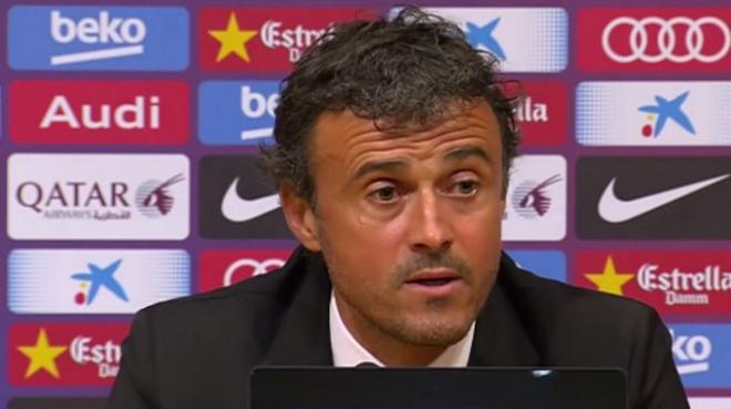 Luis Enrique, entrenador del Barcelona.