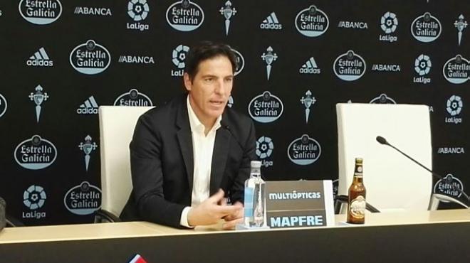 Berizzo, durante la rueda de prensa.