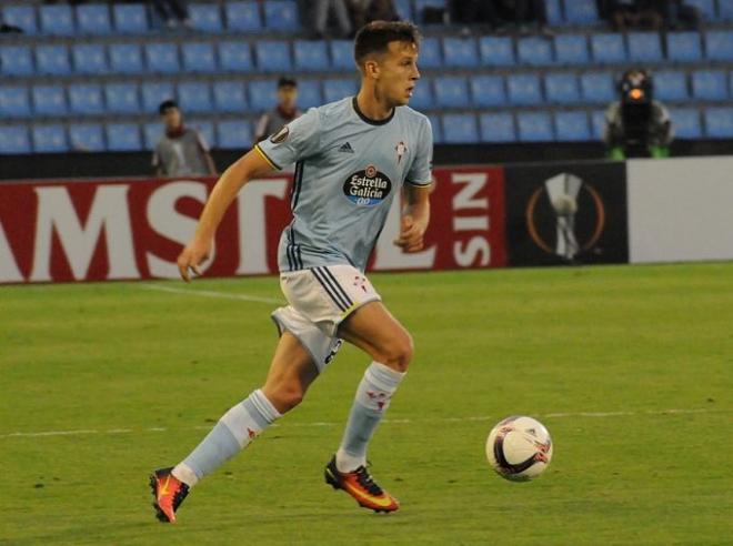 Señé, durante un partido con el Celta (Foto: E. A).