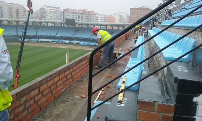 Reforma de la Grada de Río en el estadio de Balaídos.