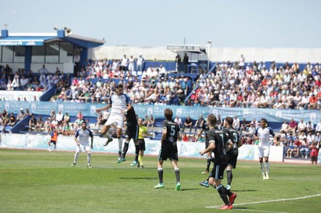 Acción del encuentro de este domingo (Foto: Marbella FC).