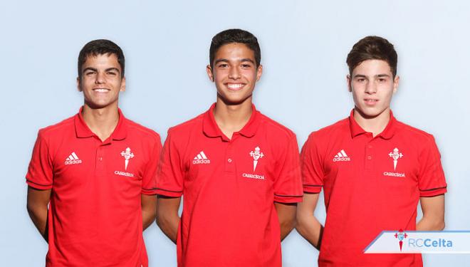 Los tres jugadores citados por la sub 15 (Foto: RCCV).