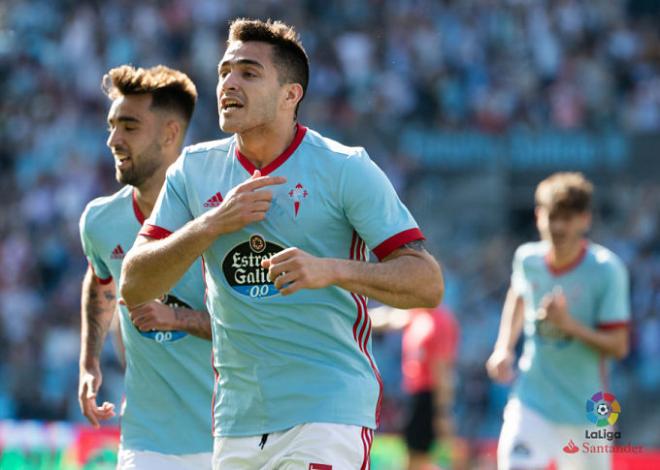 Maxi Gómez celebra su gol (Foto: LaLiga).
