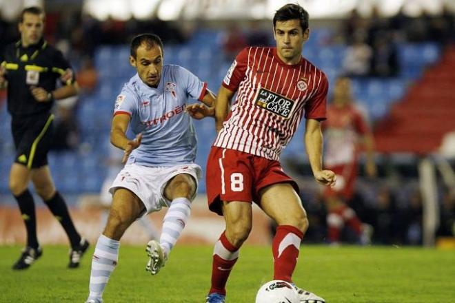 Natxo Insa en un partido ante el Girona en Segunda.