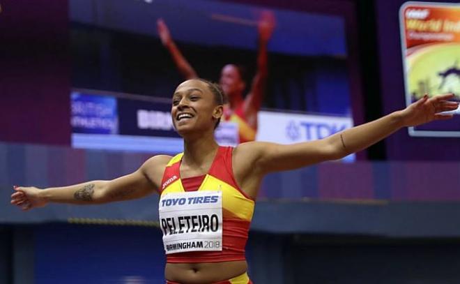 Ana Peleteiro tras ganar la medalla de bronce.