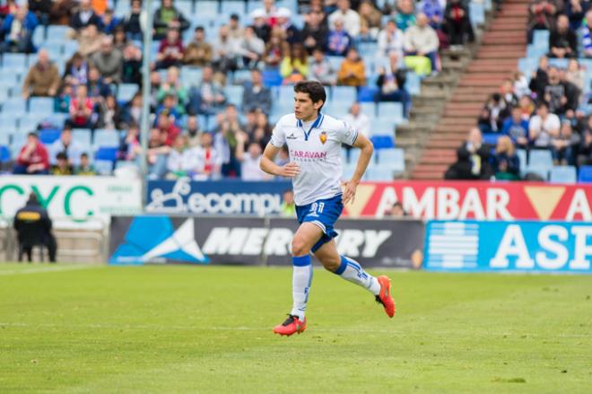 Jesús Vallejo durante el partido ante el Mallorca. (Foto: Dani Marzo)