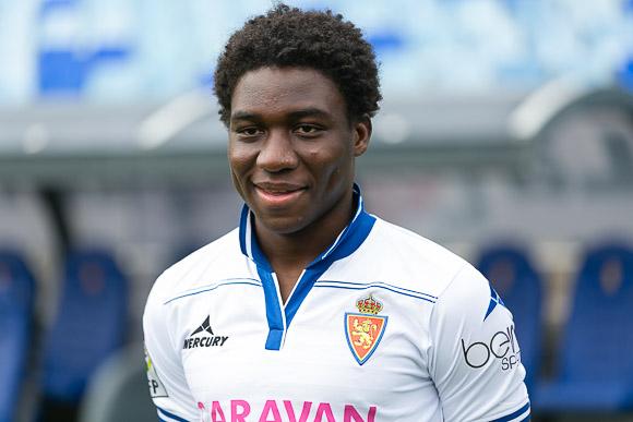 Dongou, durante su presentación con el Real Zaragoza (Foto: Dani Marzo).