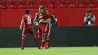 Celebración del gol de Juan Muñoz | LFP