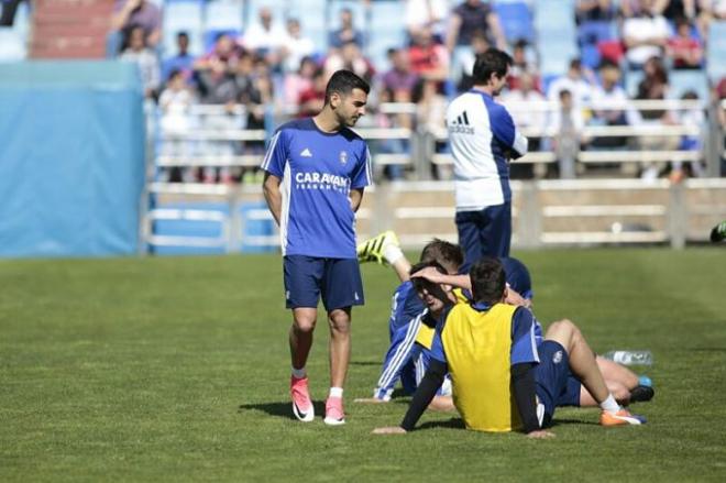 Ángel es la única referencia ofensiva para el partido en Oviedo (Foto: Dani Marzo).