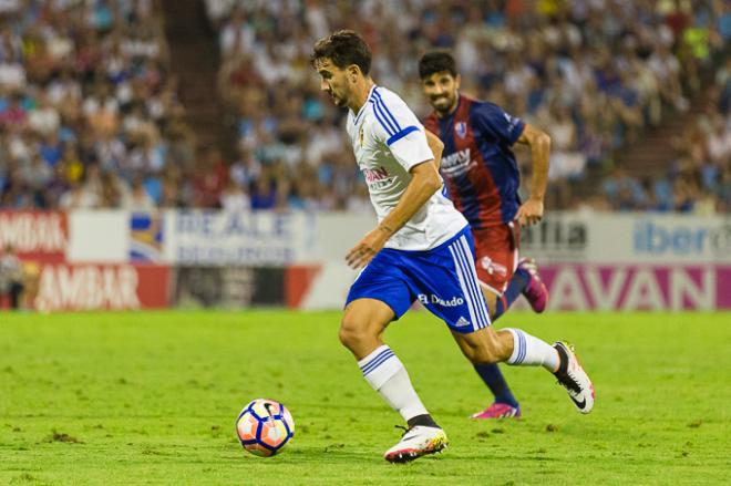Juan Muñoz en su etapa como jugador del Real Zaragoza (Foto: Daniel Marzo). 