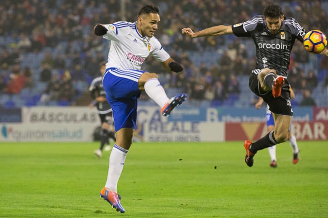 Marcelo Silva durante el partido frente al Oviedo (Foto: Dani Marzo).